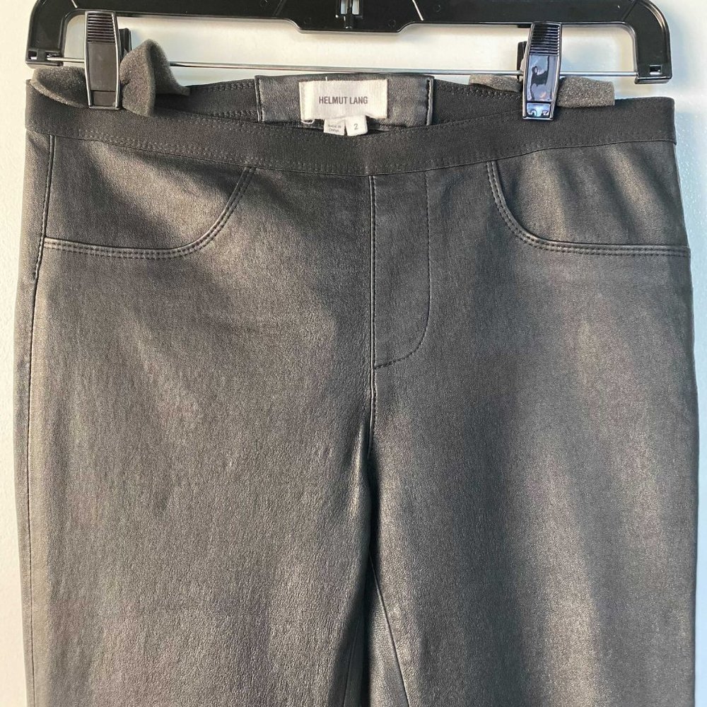 Helmut Lang Black Leather Leggings